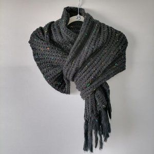 NWT Steve Madden Womens Black Knitted Scarf One Size